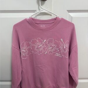 Hollister Pink Hibiscus Sweatshirt